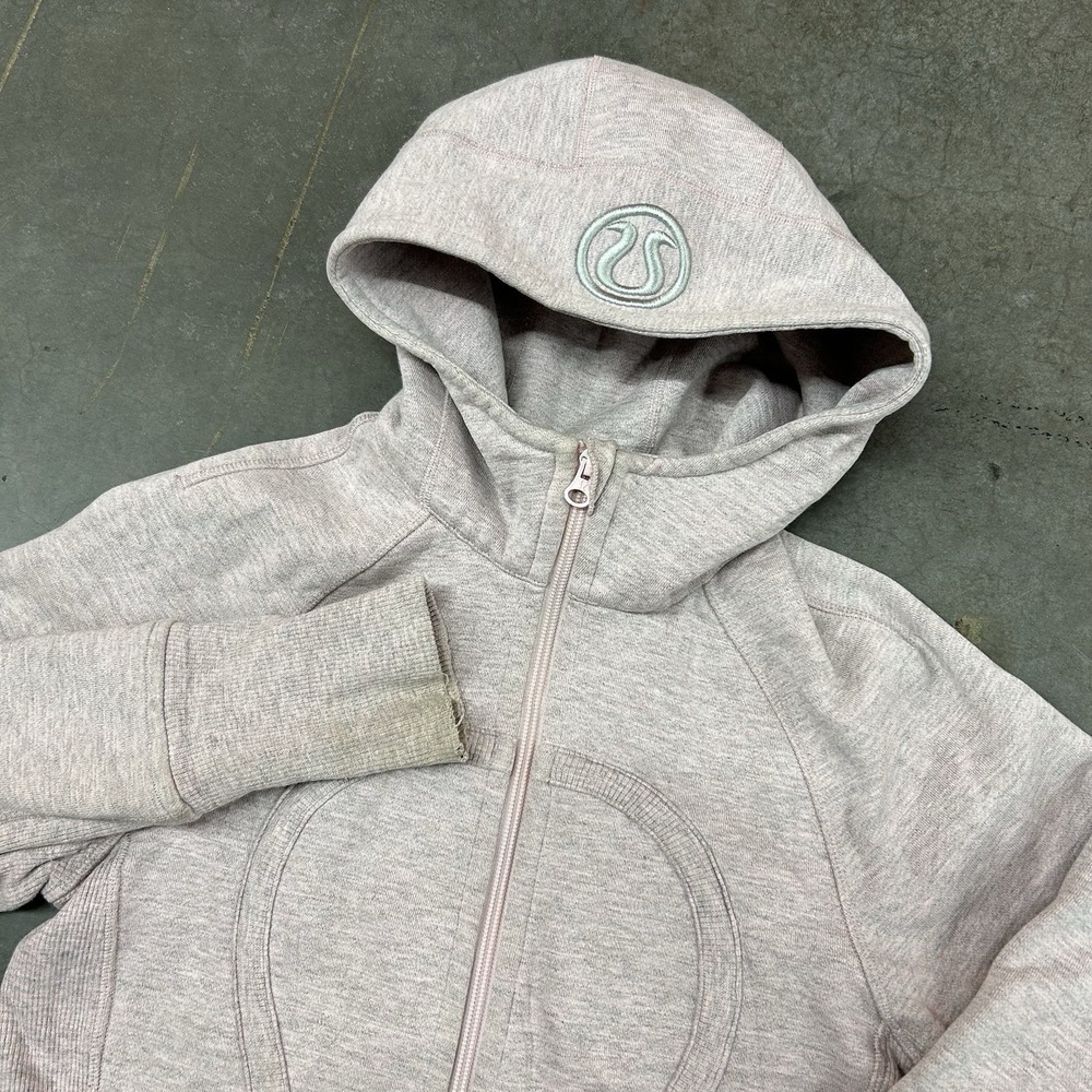 Lululemon Scuba Hoodie Light Pink‎ Full Zip Athletic Women's Size 4